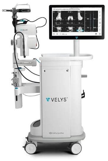 Le robot chirurgical VELYS utilisé par l'équipe pour la pose des prothèses de genou